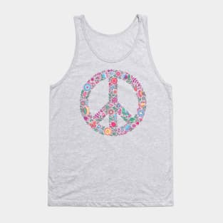 Peace Sign Flowers Tank Top